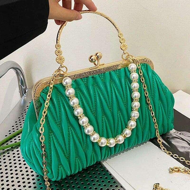 A luxurious evening bag for women with a classic design and modern touches.