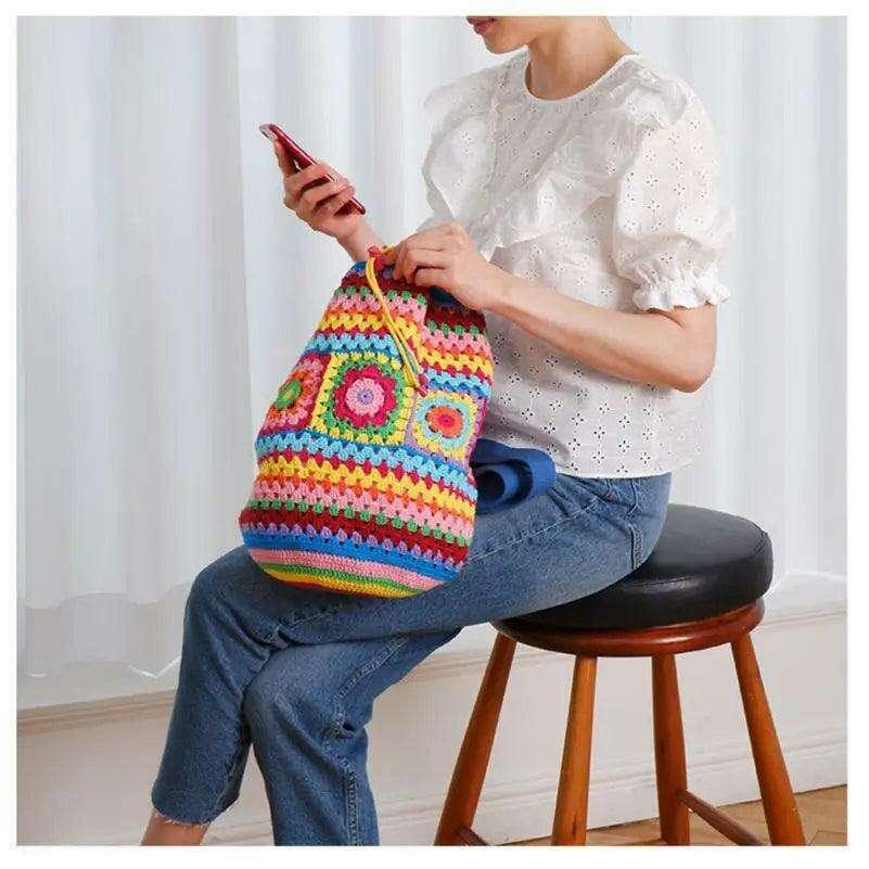 Crochet granny bag