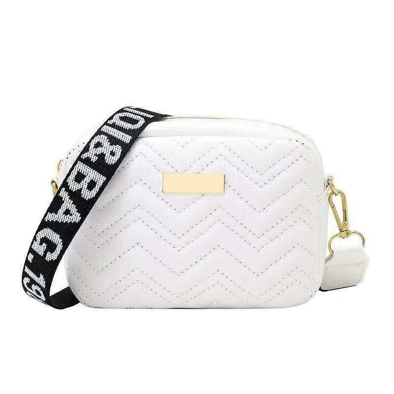 Small shoulder bag for women with a wide strap