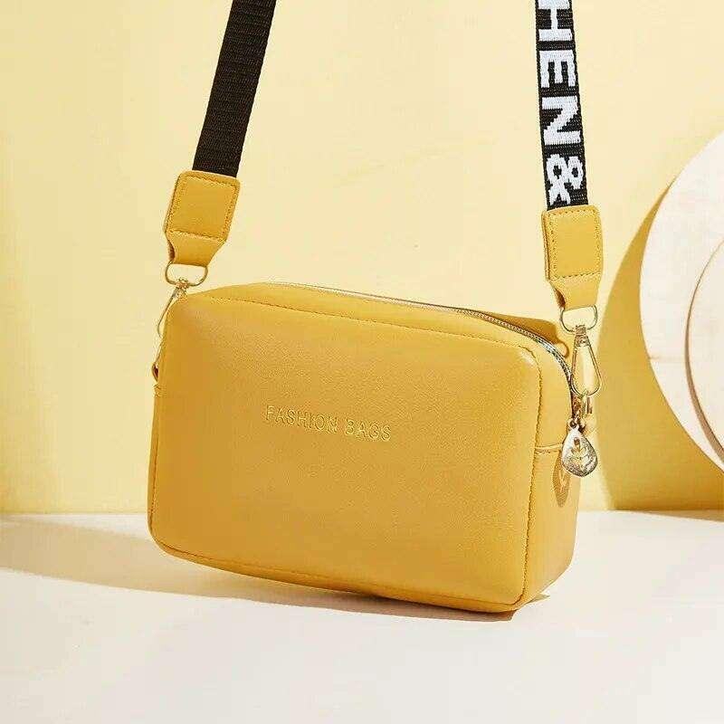 Small shoulder bag for women with a wide strap