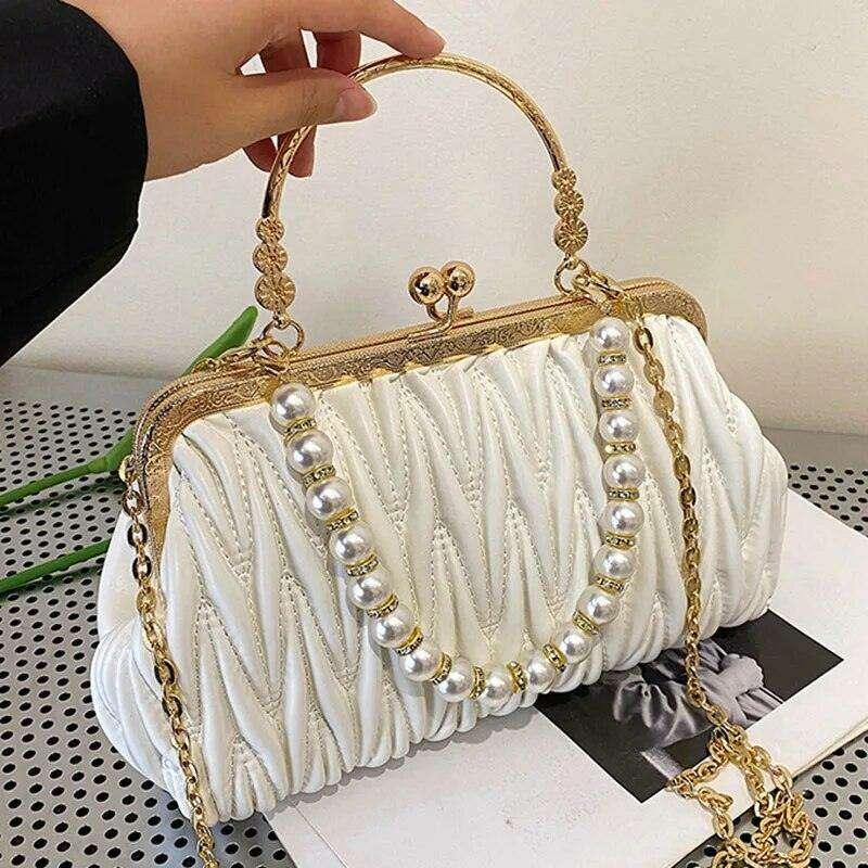 A luxurious evening bag for women with a classic design and modern touches.