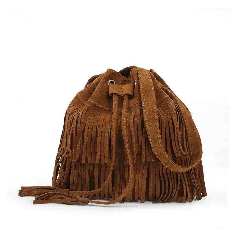 Women's Tassel Bucket Bag