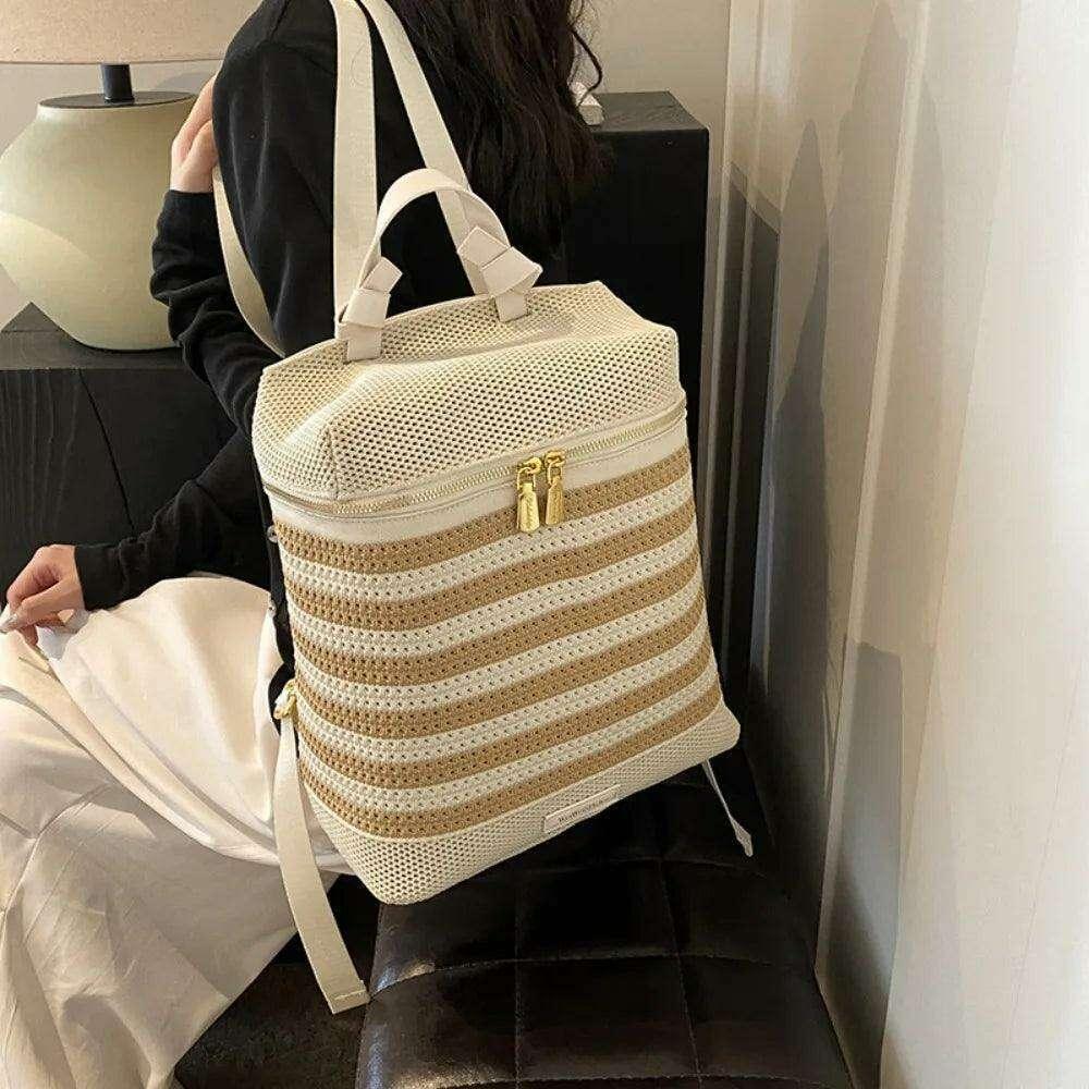 תיק גב קש ארוג