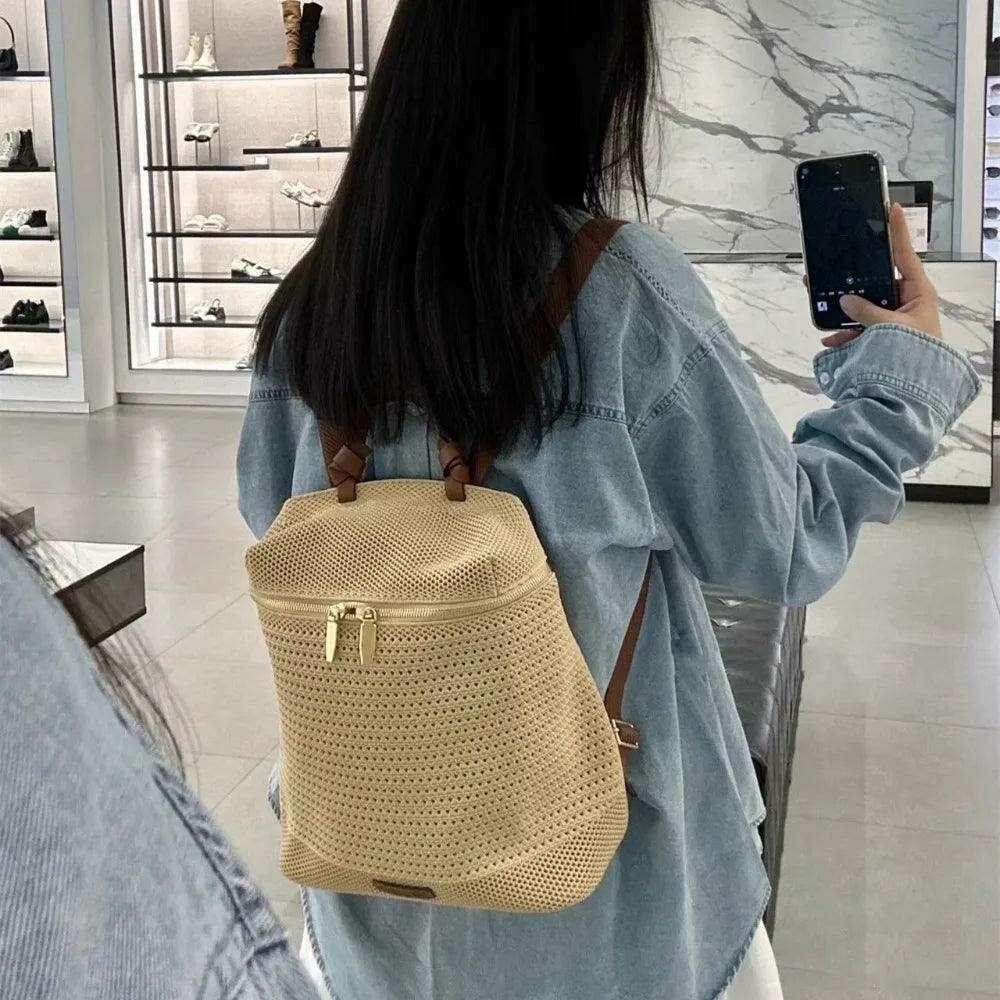 תיק גב קש ארוג