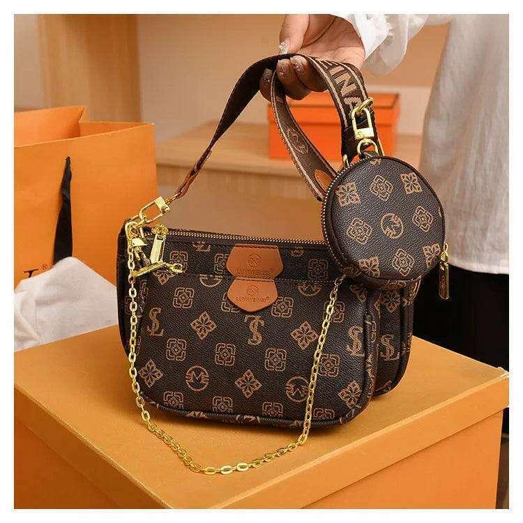 Set of fashionable shoulder bags for women