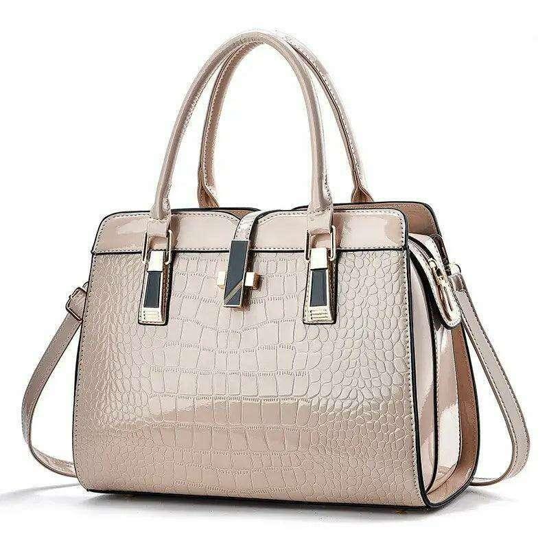 Croc leather handbag