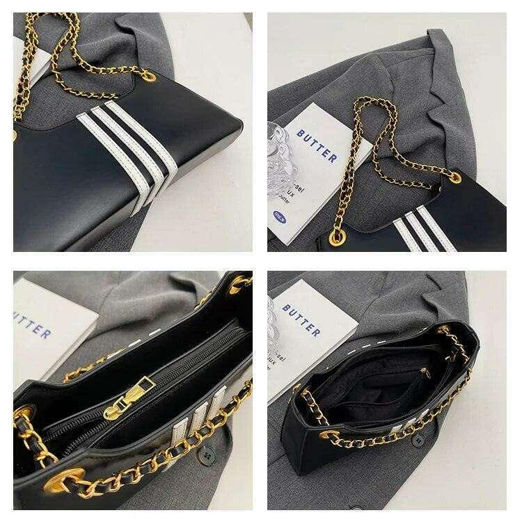 Luxury shoulder bag for women with metal chain
