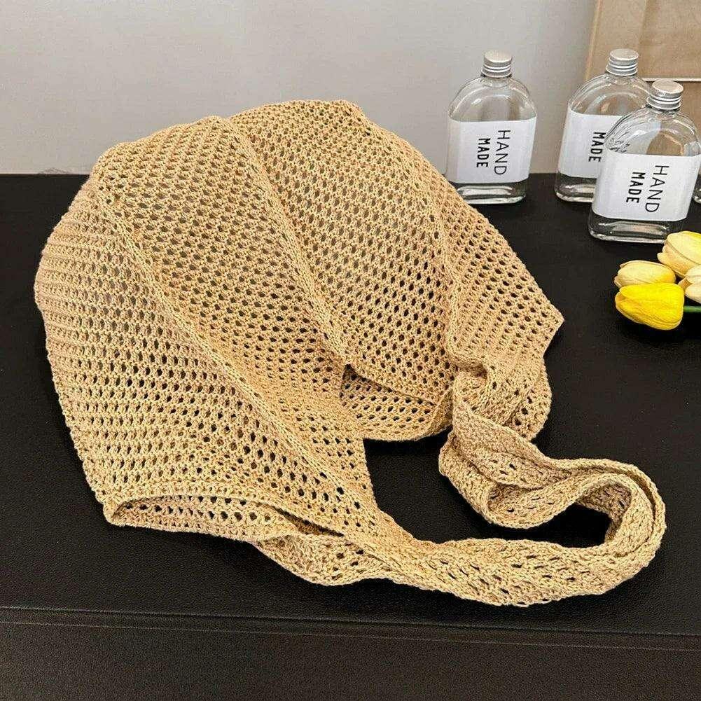 Women's Braided Straw Shoulder Bag