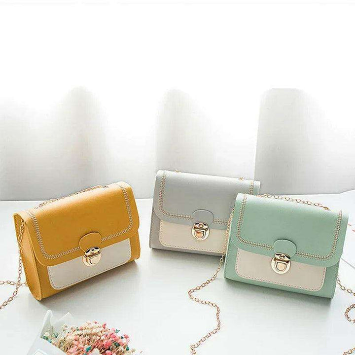 Small synthetic leather shoulder bag