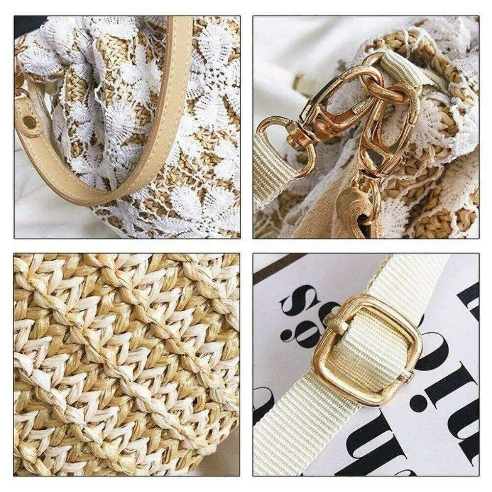 תיק שק סרוג בעיצוב וינטג' רומנטי