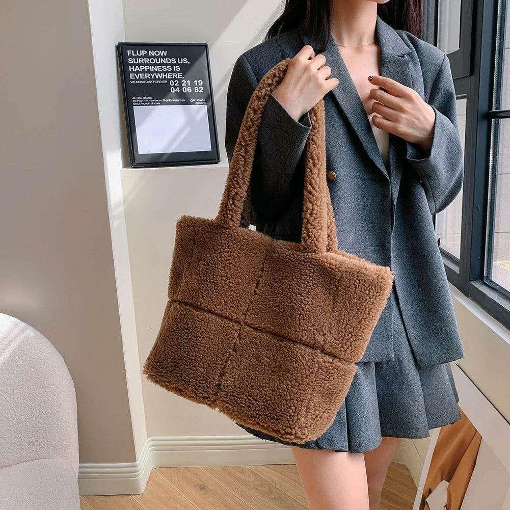 Winter fleece shoulder bag