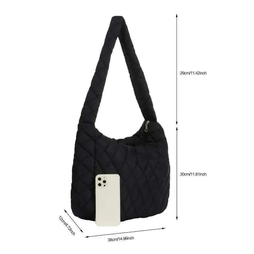 Cotton shoulder bag for winter