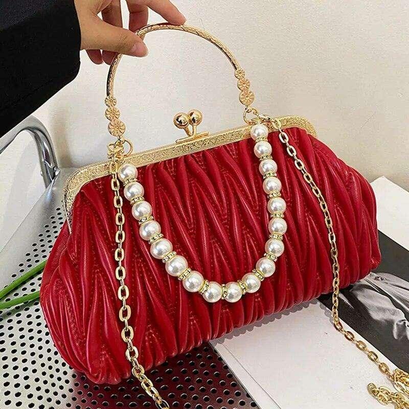 A luxurious evening bag for women with a classic design and modern touches.