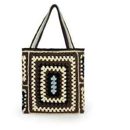 Handmade knitted shoulder bag