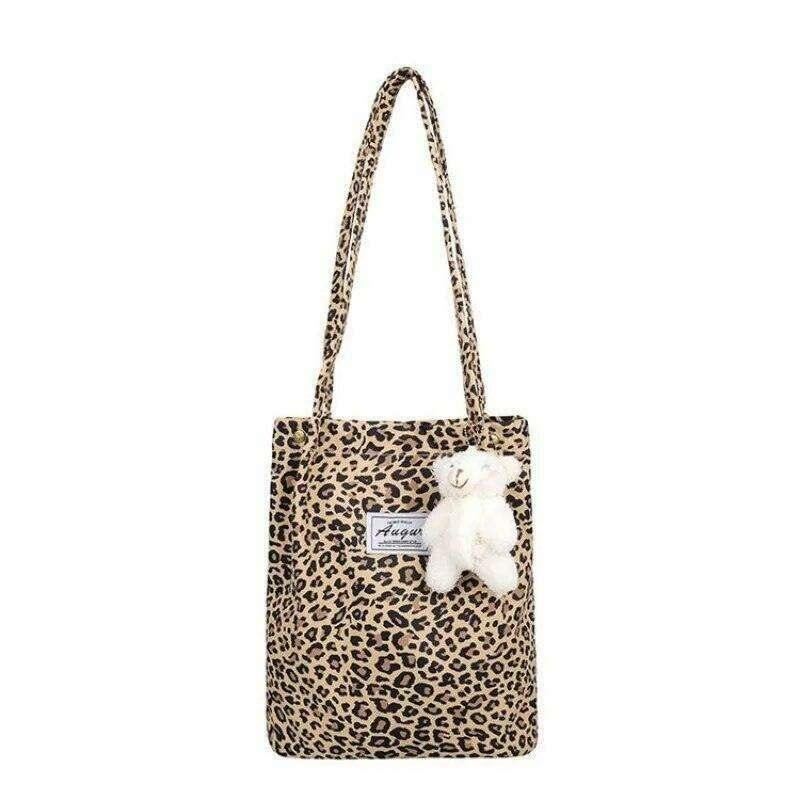 Fabric side bags with animal prints for women