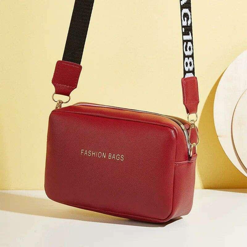 Small shoulder bag for women with a wide strap
