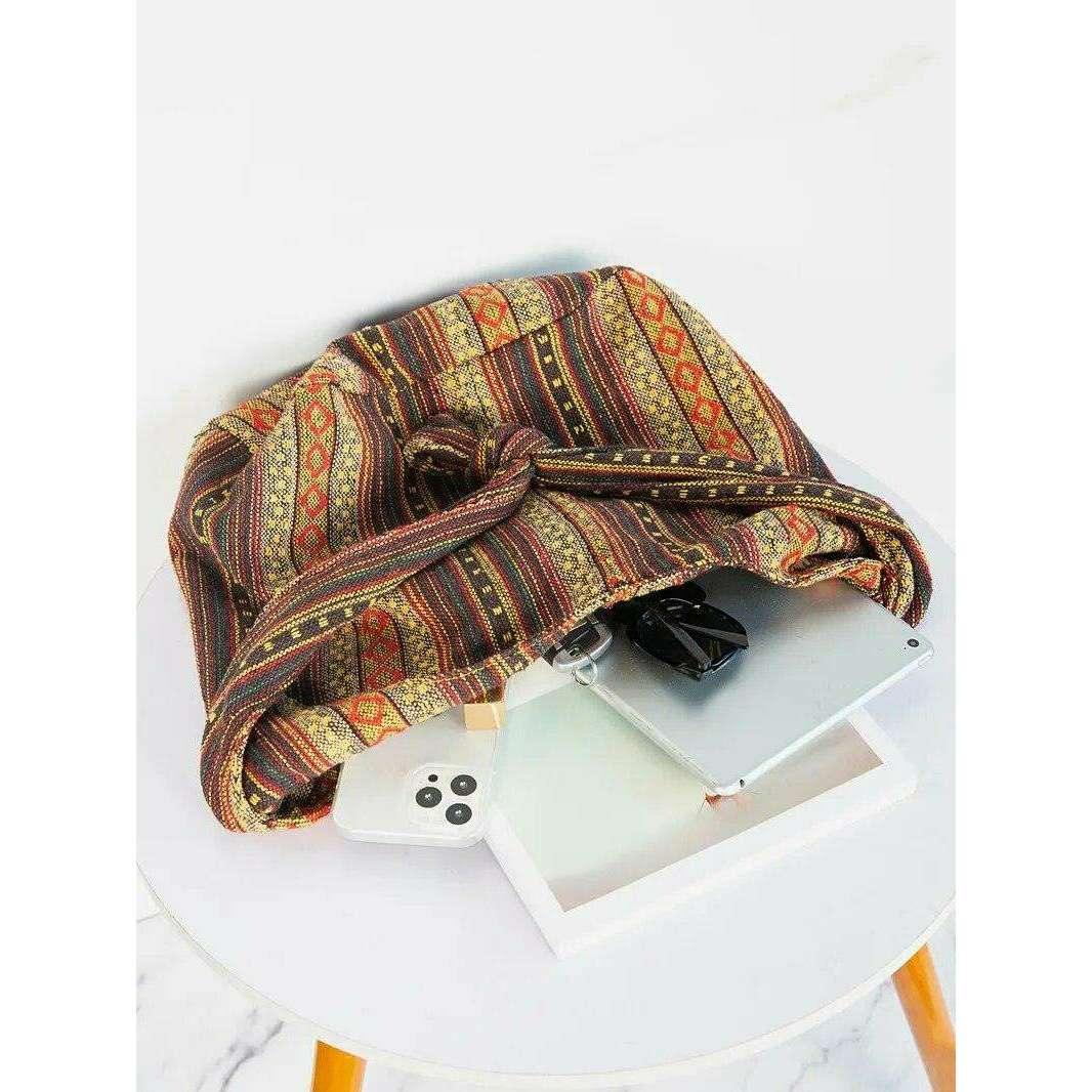 Ethnic fabric crossbody bag for women