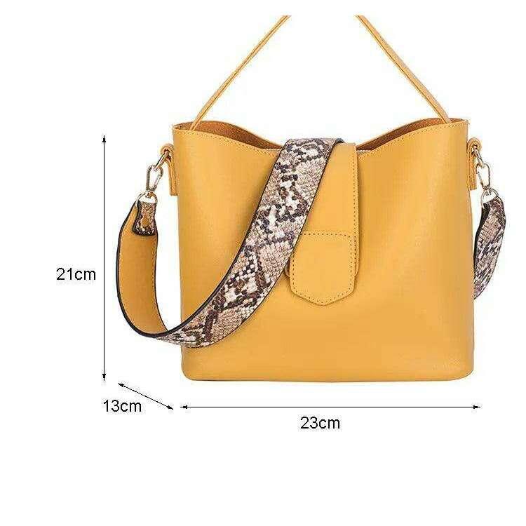 A classic women's crossbody bag with a unique design