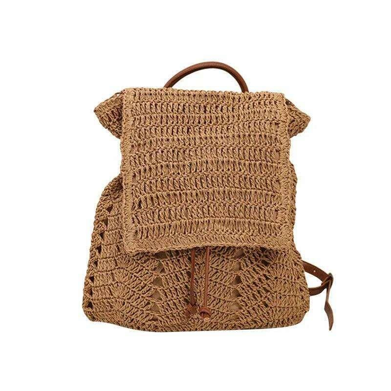 Knitted beach backpack
