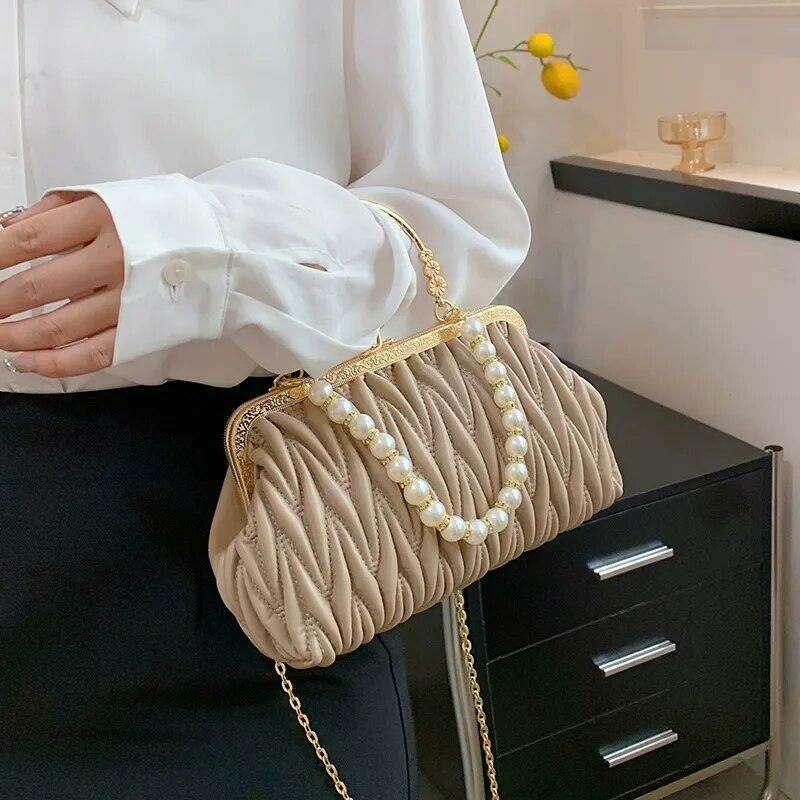 A luxurious evening bag for women with a classic design and modern touches.