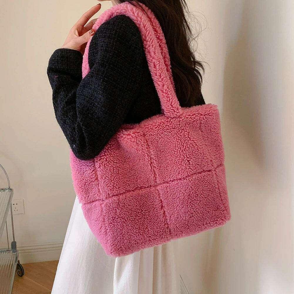 Winter fleece shoulder bag