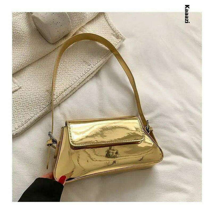 Shiny shoulder bag for women