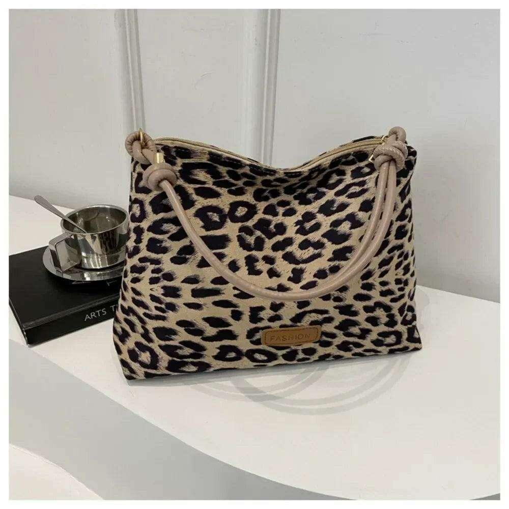 תיק כתף הדפס מנומר לנשים