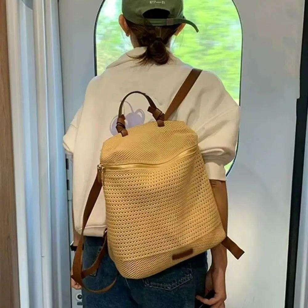 תיק גב קש ארוג