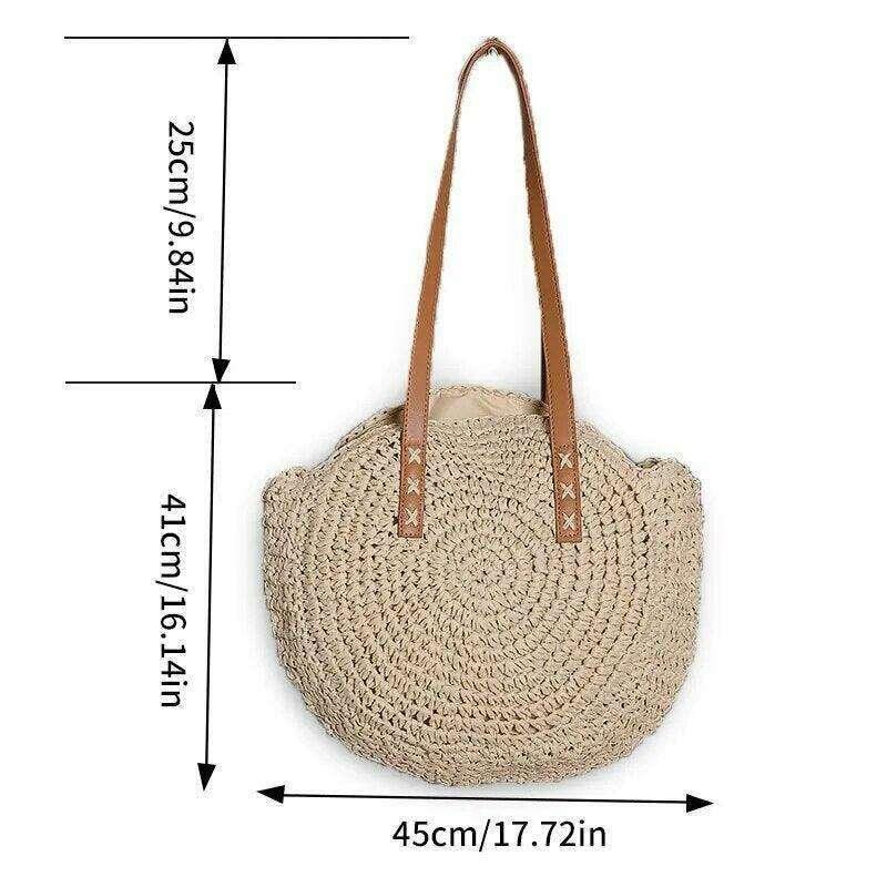 תיק עגול קש לנשים