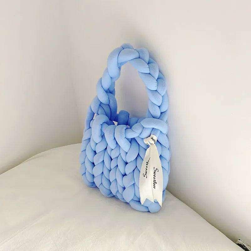 Multicolored knitted bag for women