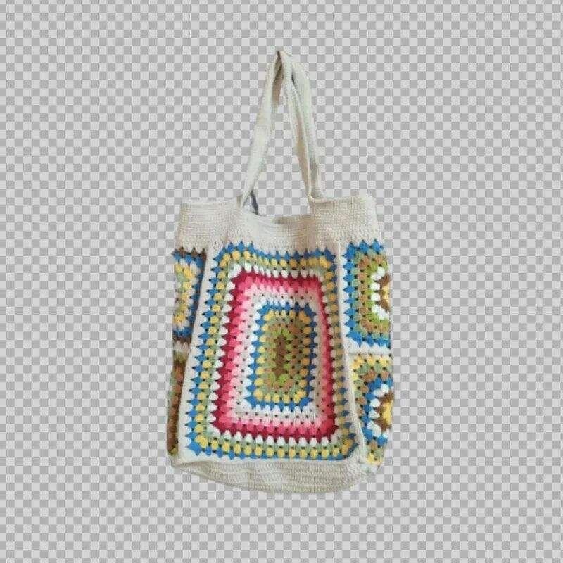 Handmade knitted shoulder bag – a fashionable and unique bag with a vintage touch 