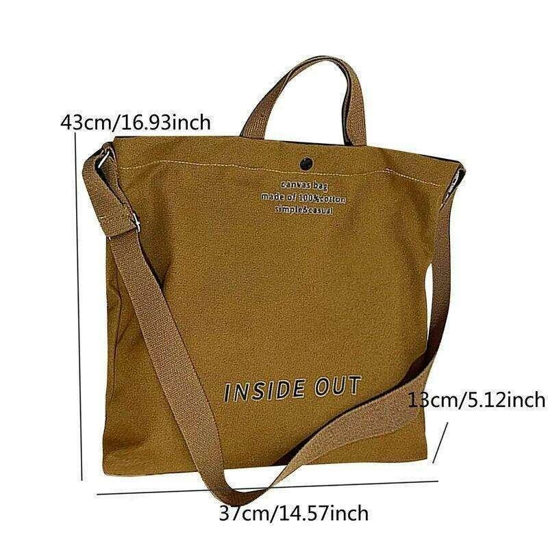 Everyday canvas shoulder bag with a fashionable design