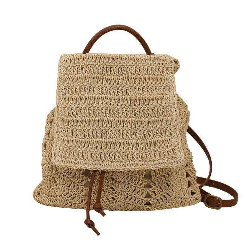 Knitted beach backpack