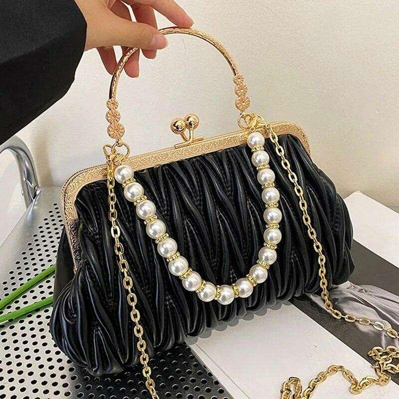 A luxurious evening bag for women with a classic design and modern touches.