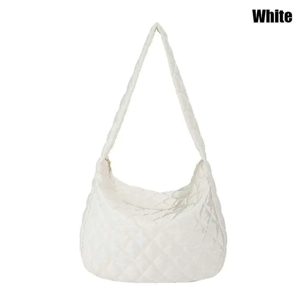 Cotton shoulder bag for winter