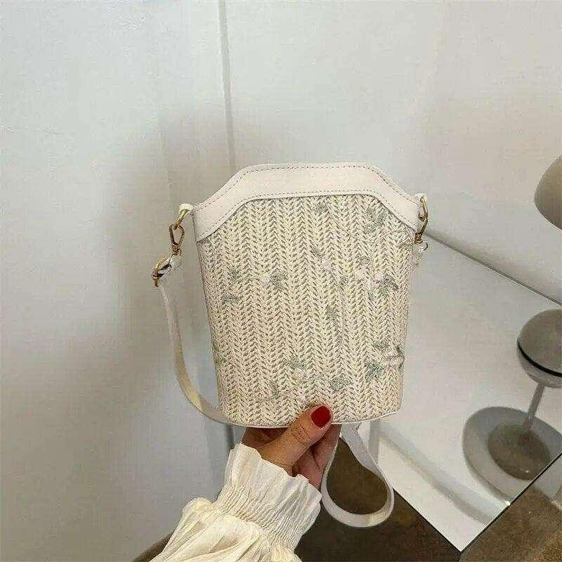 תיק צד מעוצב מקש בעיצוב פרחוני לנשים