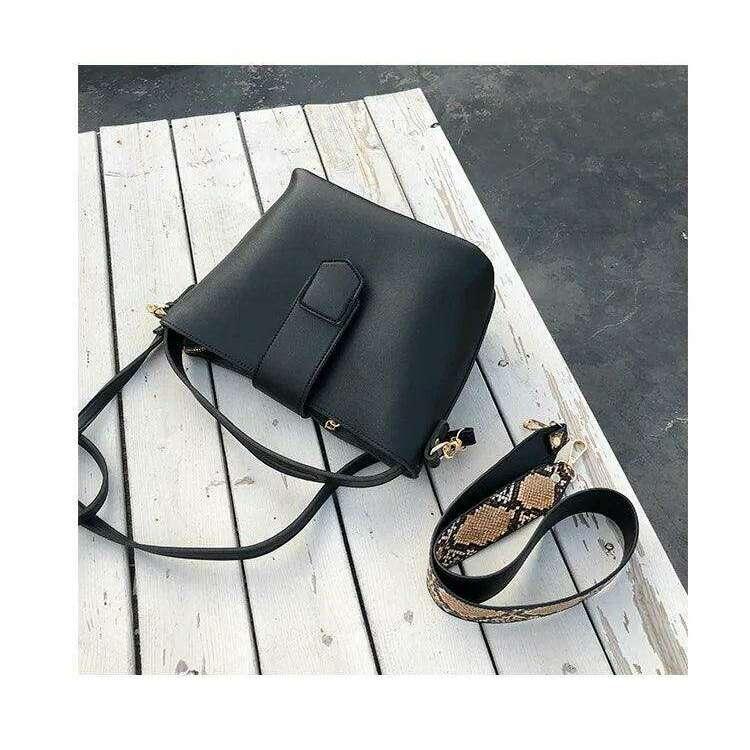 A classic women's crossbody bag with a unique design