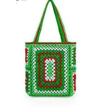 Handmade knitted shoulder bag