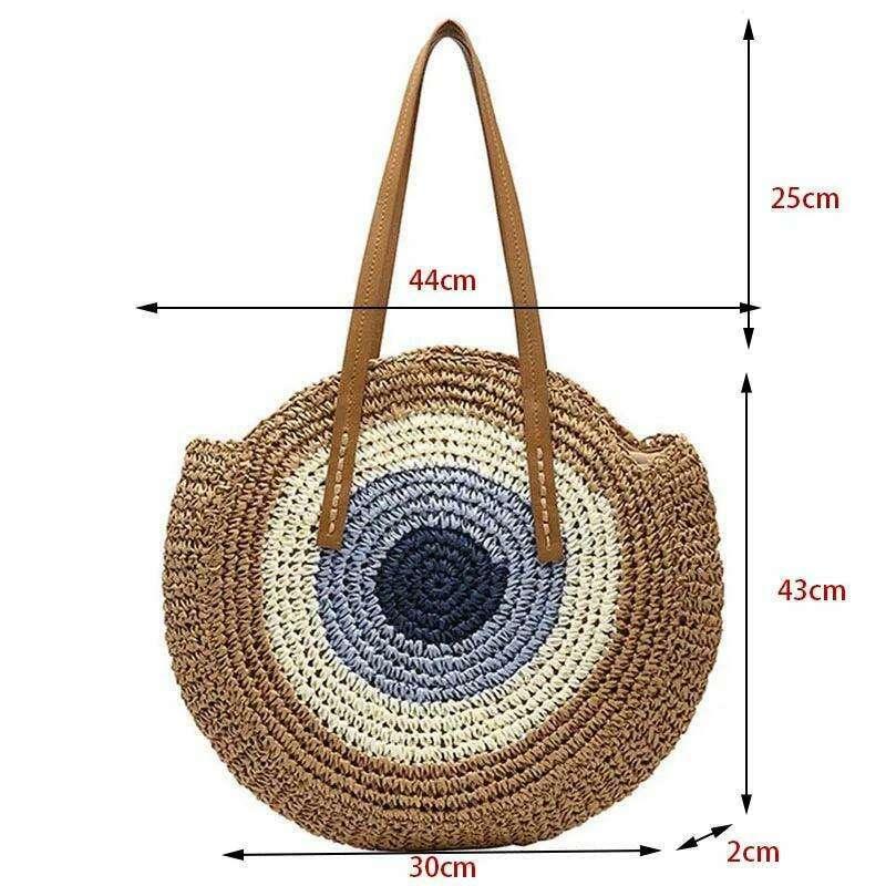 Round straw bag for women – perfect summer style