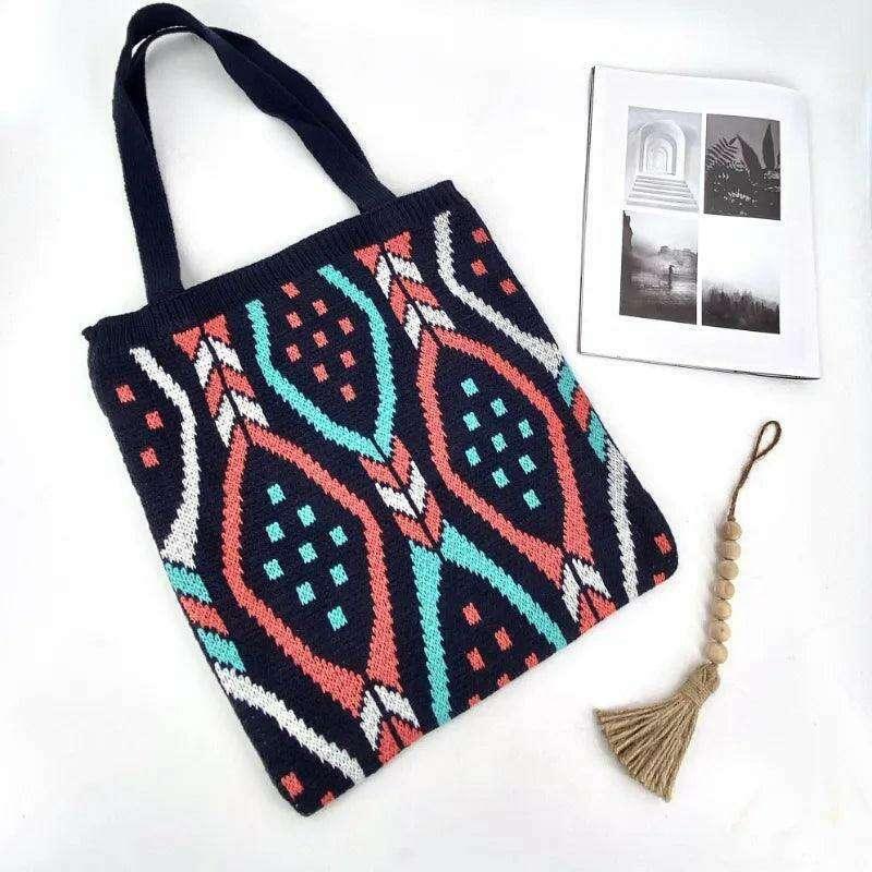 Geometric design textile bag