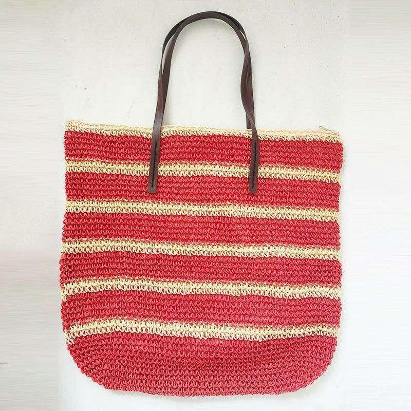 Straw bag designed for a party