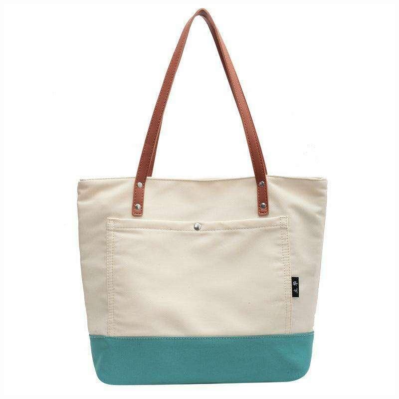 Two-tone canvas bag for women