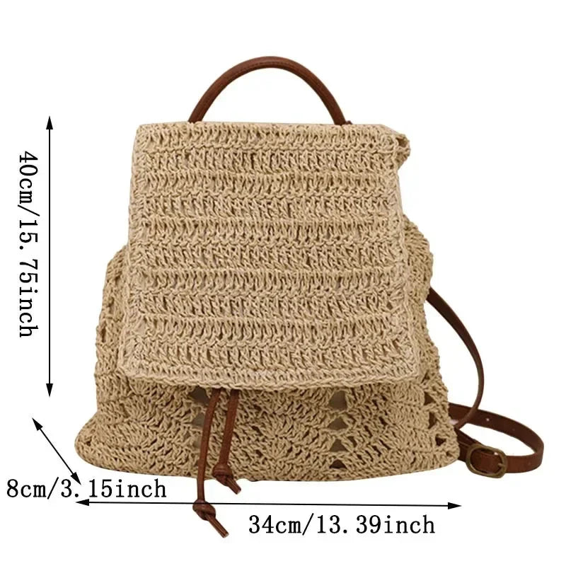 Knitted beach backpack