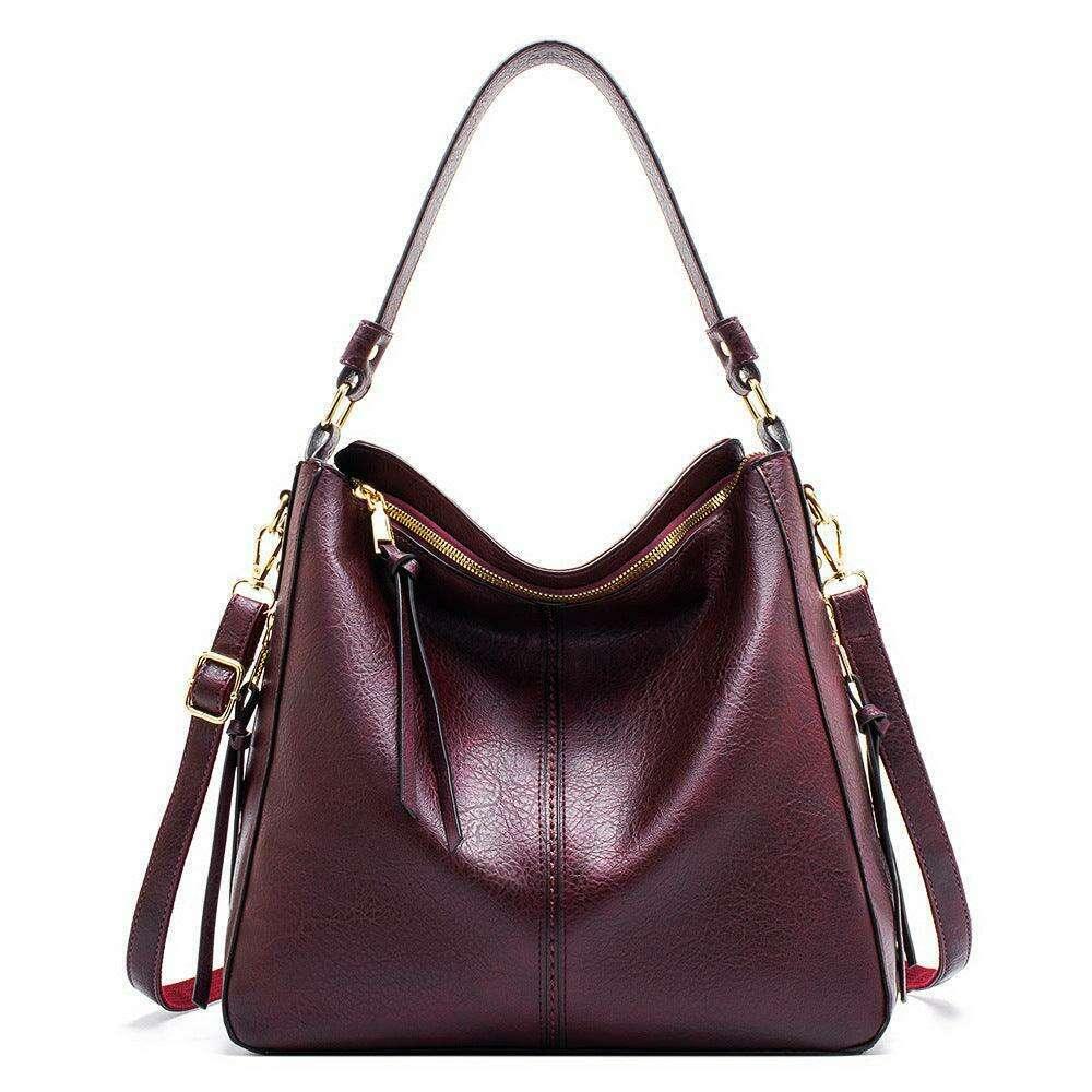 Women's leather shoulder bag