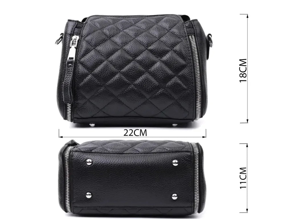 תיק צד לנשים בעיצוב יוקרתי עם תפרים מעוינים